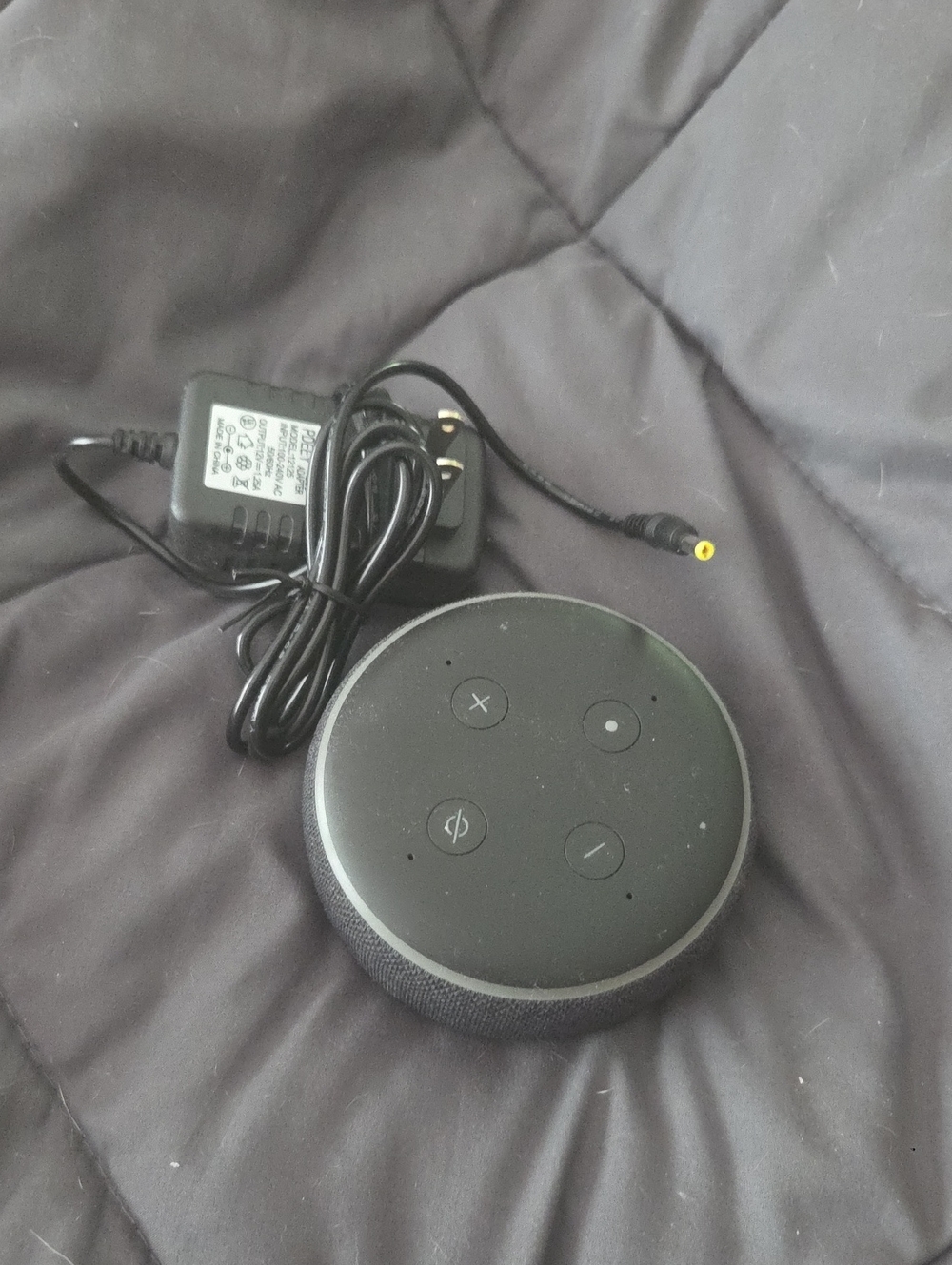 Amazon Echo Dot Smart Speaker with Power Adapter - Black